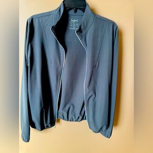 Adorable Heart Soul scrub jacket gray, rainbow zipper, ladies S. Never worn.